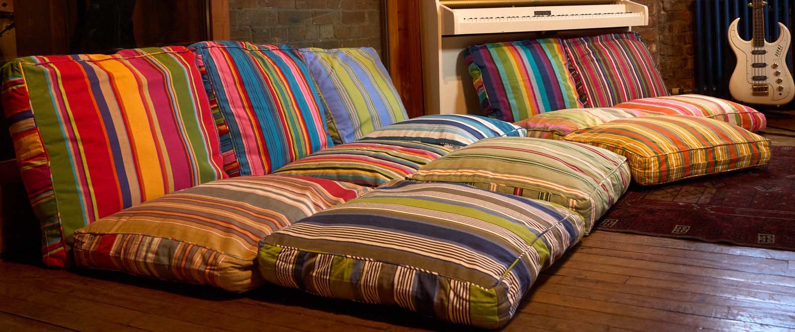 Large Stripe Floor Cushions The Stripes Company United States