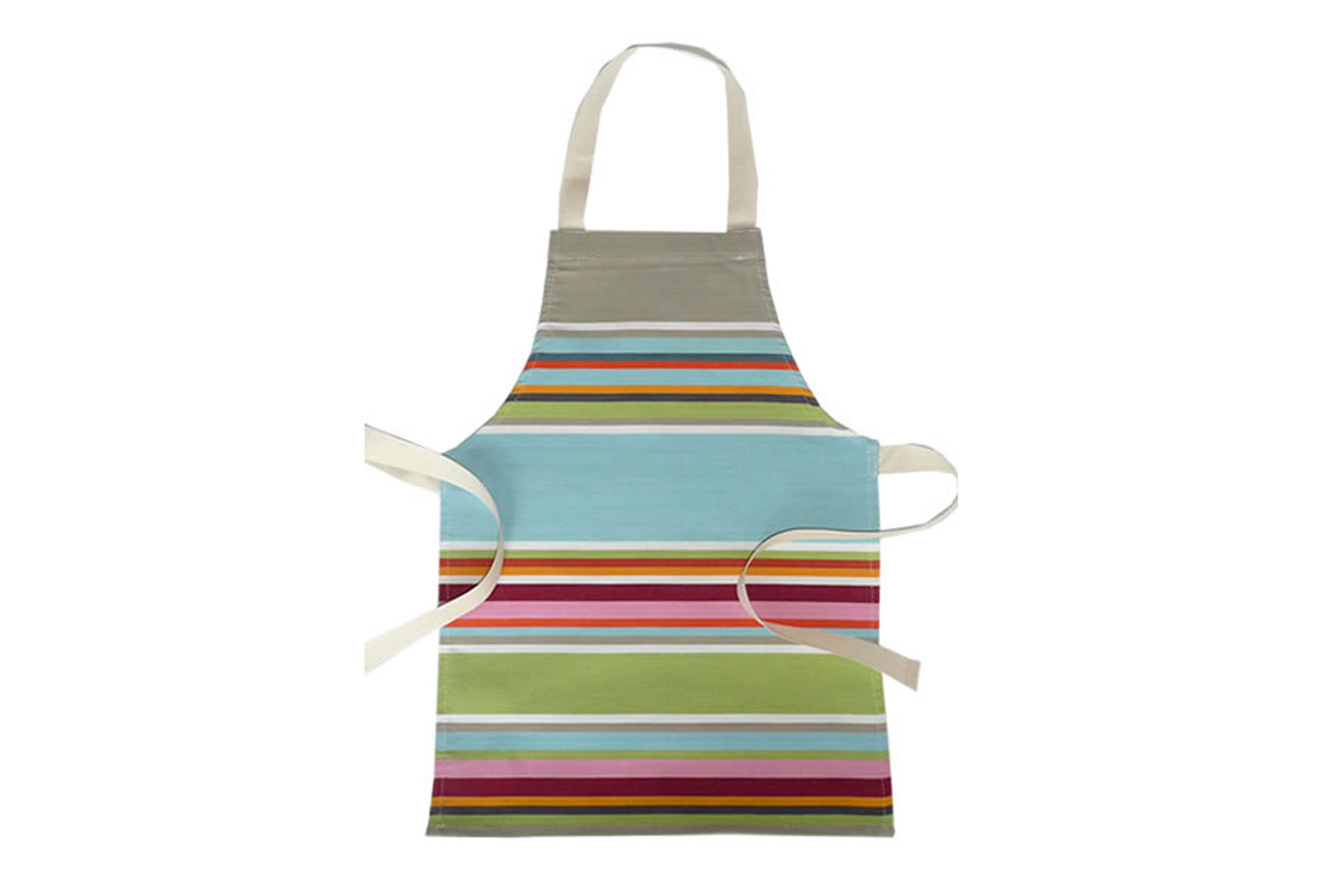 Duck Egg Blue Water Resistant Aprons for Toddlers | Small Childs Striped Aprons Duck Egg Blue  Beige  Light Green  Stripes