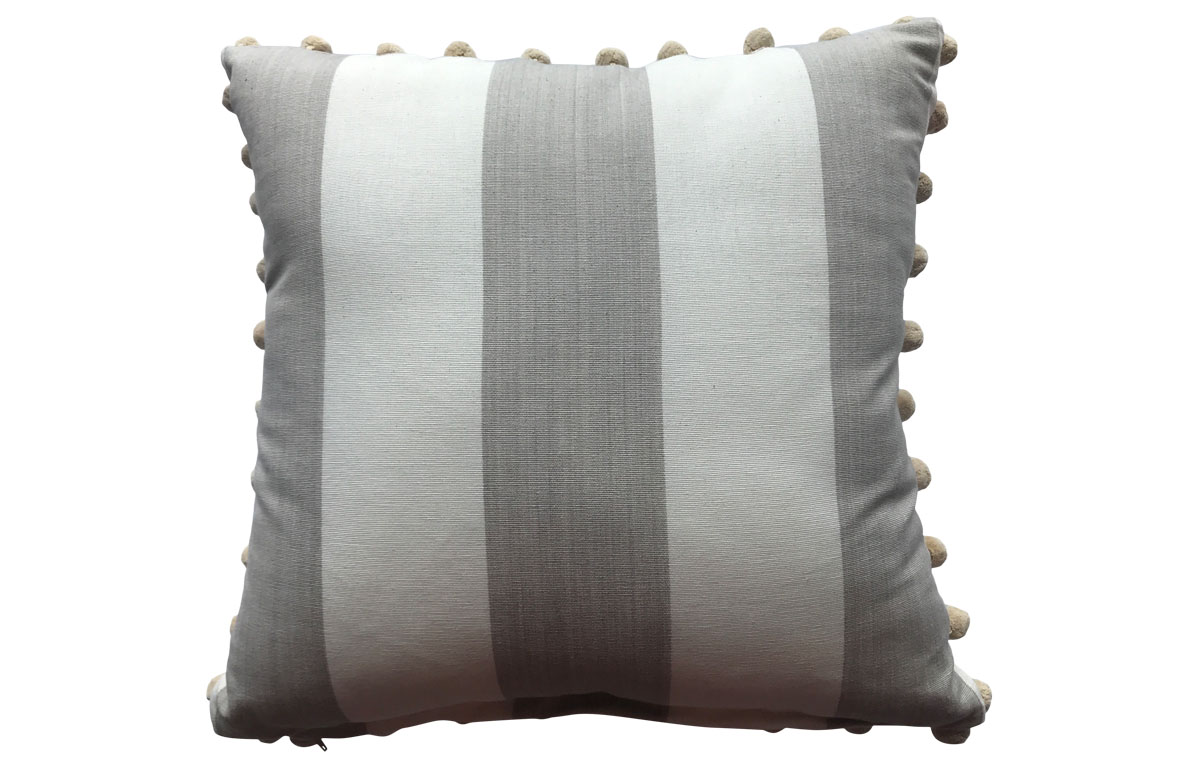 striped grey cushions