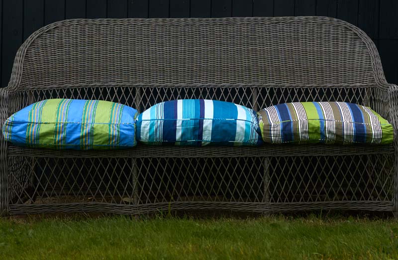 blue stripe sofa seat cushions