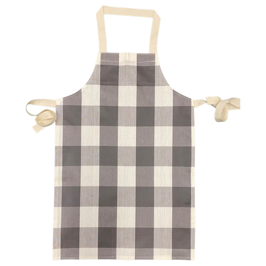 kids grey check pvc apron