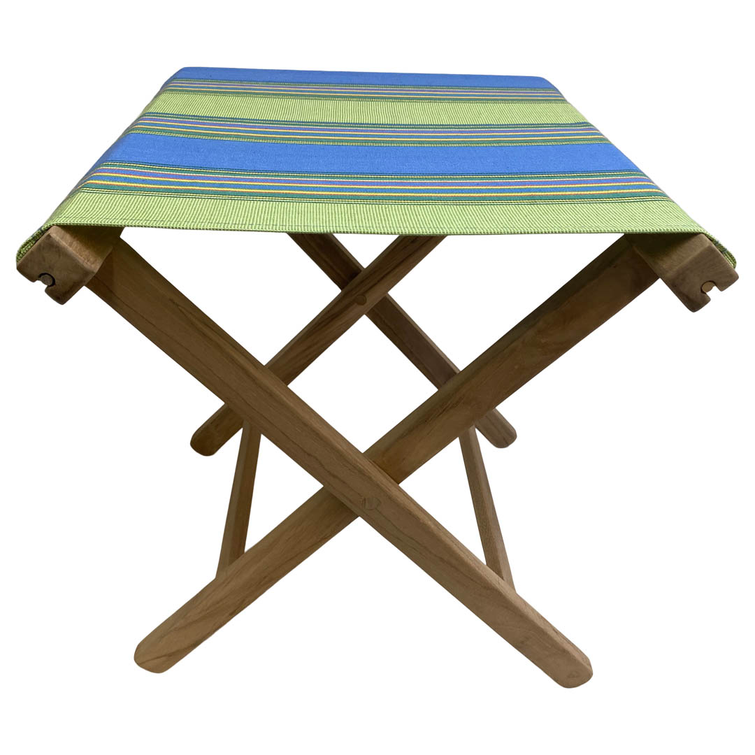 portable wooden footstool canvas top