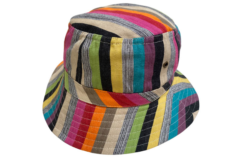 Multi Stripe Bucket Hats - Stripe Sun Hat Large Size