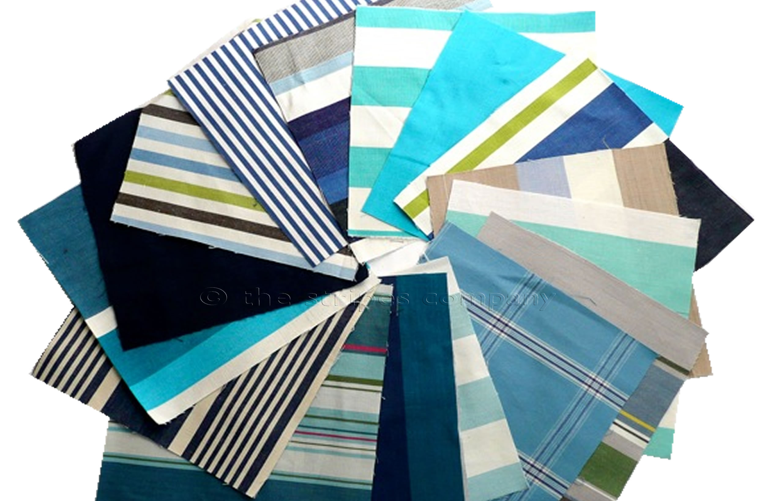 Blue Patchwork Fabric Squares, Quilting Fabric Squares Blue