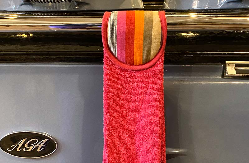 pink aga towel