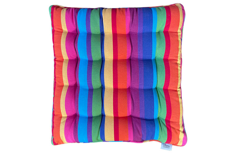 Multi Colour Rainbow Stripe Seat Pads 