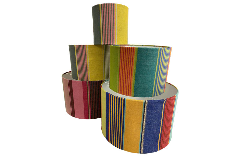 stripe linen lamp shades