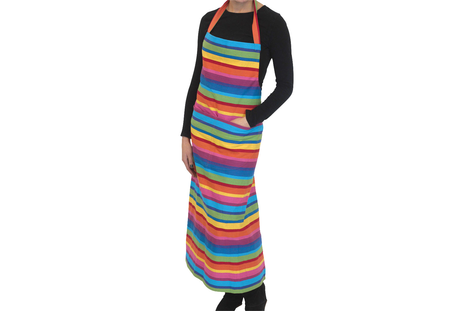 Multi Colour Rainbow Striped Aprons