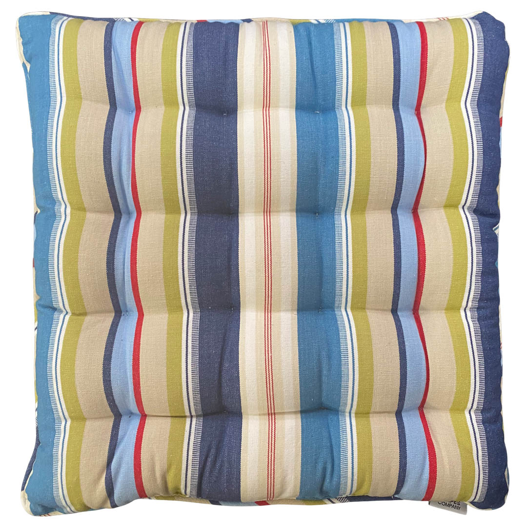 Blue and white discount striped seat cushions