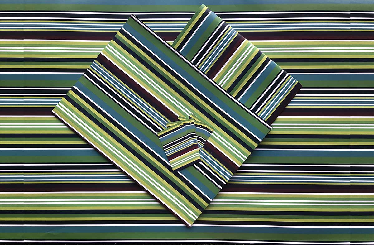 Green Stripe Wrapping Paper