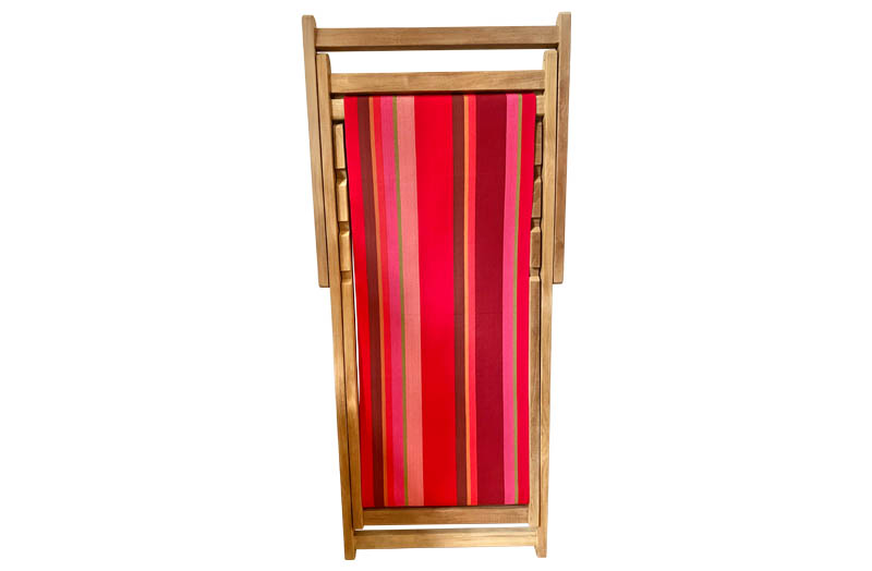 red pink deckchair headrest