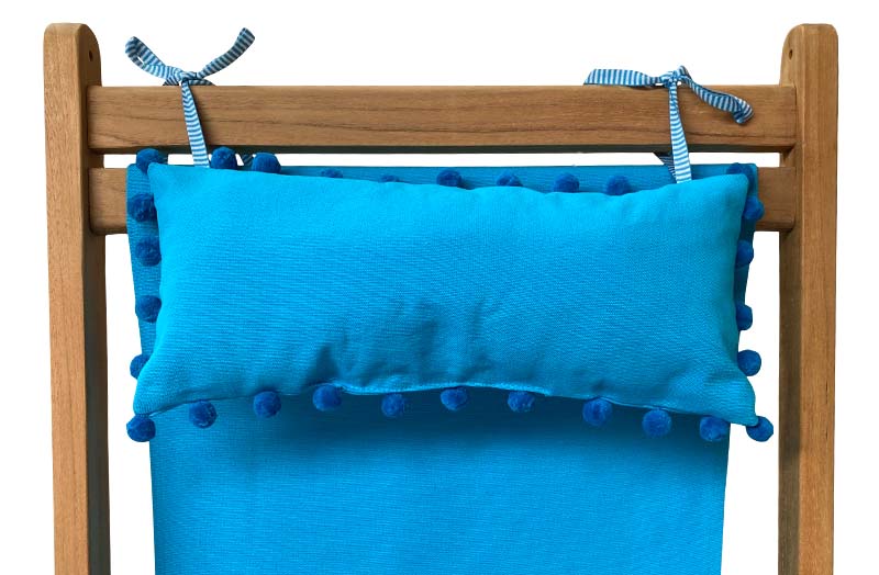Turquoise Deckchair Headrest Cushions